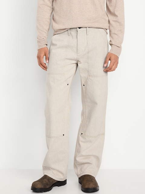 90's Baggy Carpenter Jeans - Ecru