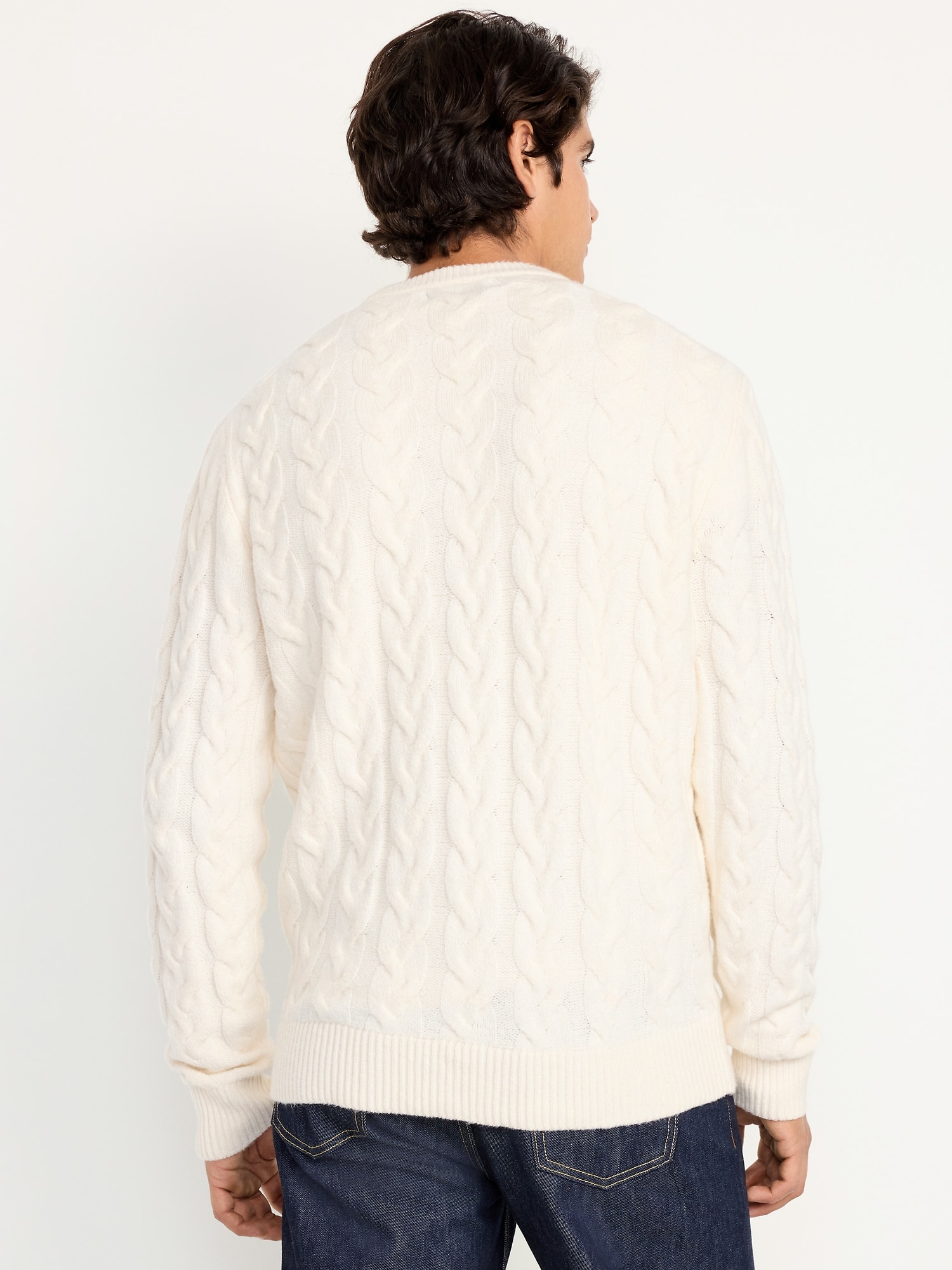 SoSoft Crew-Neck Cable-Knit Sweater