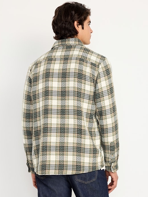 Image number 2 showing, Loose Fit Textured Plaid Pocket Shirt