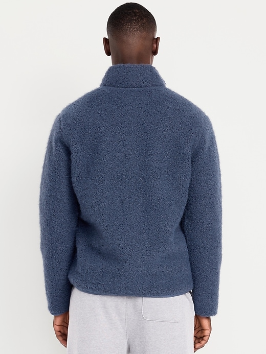 Image number 2 showing, Loose Bouclé Sherpa Quarter-Zip Pullover