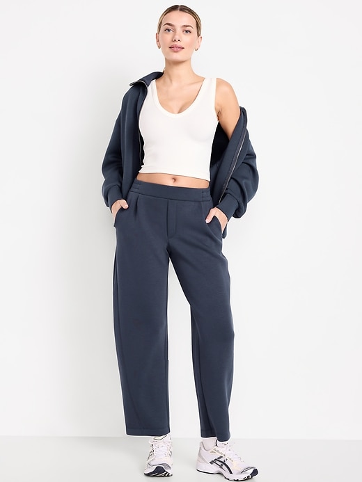 Image number 8 showing, High-Waisted Bounce Fleece Barrel Sweatpants