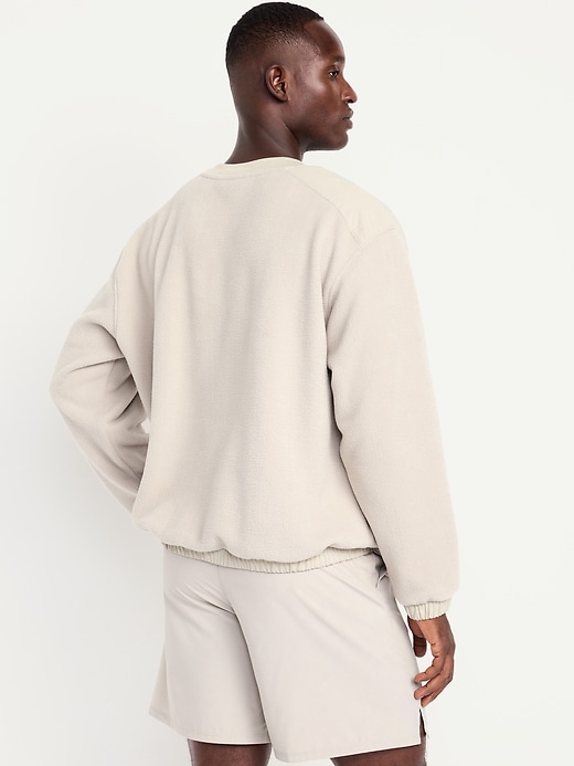 Image number 2 showing, Oversized Microfleece Utility Pocket Crew-Neck