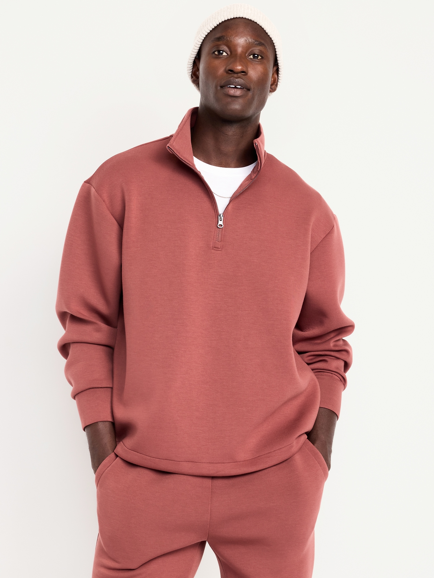Bounce Fleece Oversized Quarter-Zip Pullover | Old Navy