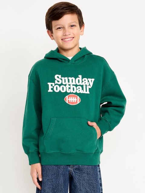 Long-Sleeve Graphic Pullover Hoodie for Boys - Botanical