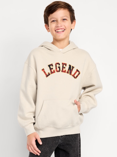 Long-Sleeve Graphic Pullover Hoodie for Boys - Plucky Wishbone