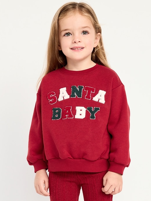 Image number 1 showing, Embroidered Graphic Sweatshirt for Toddler Girls