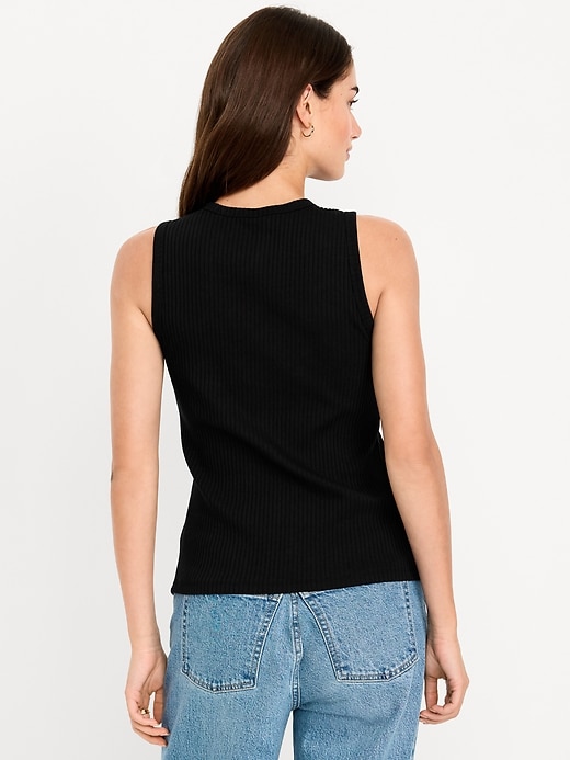Image number 2 showing, Sleeveless Button-Down Ribbed Top