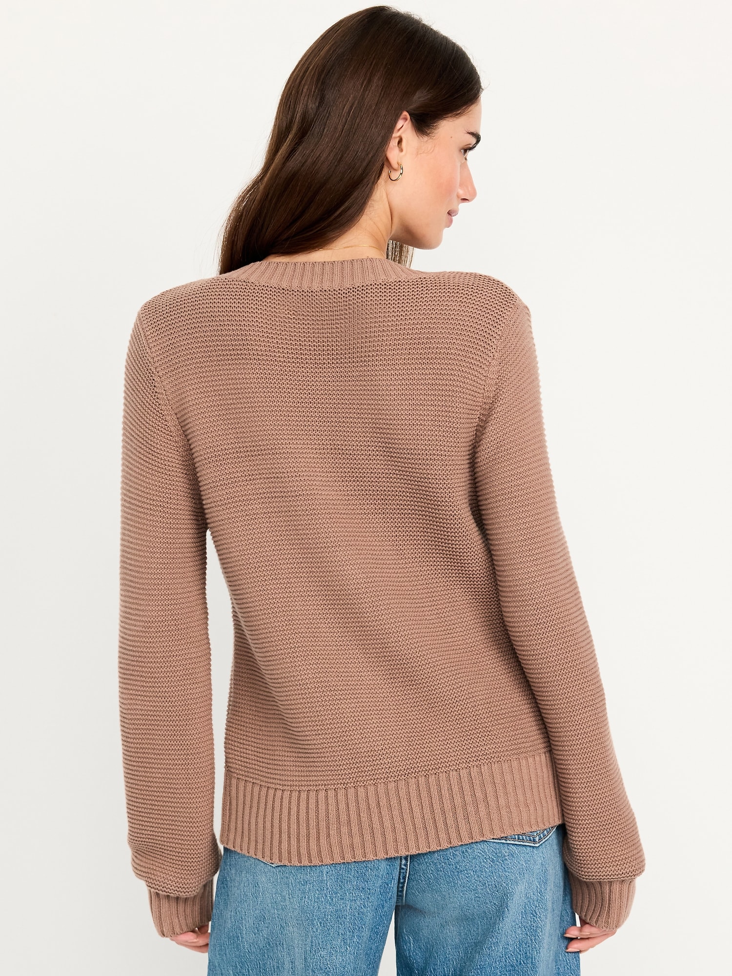 Image number 2 showing, Seaside Cotton Garter-Knit Cardigan Sweater