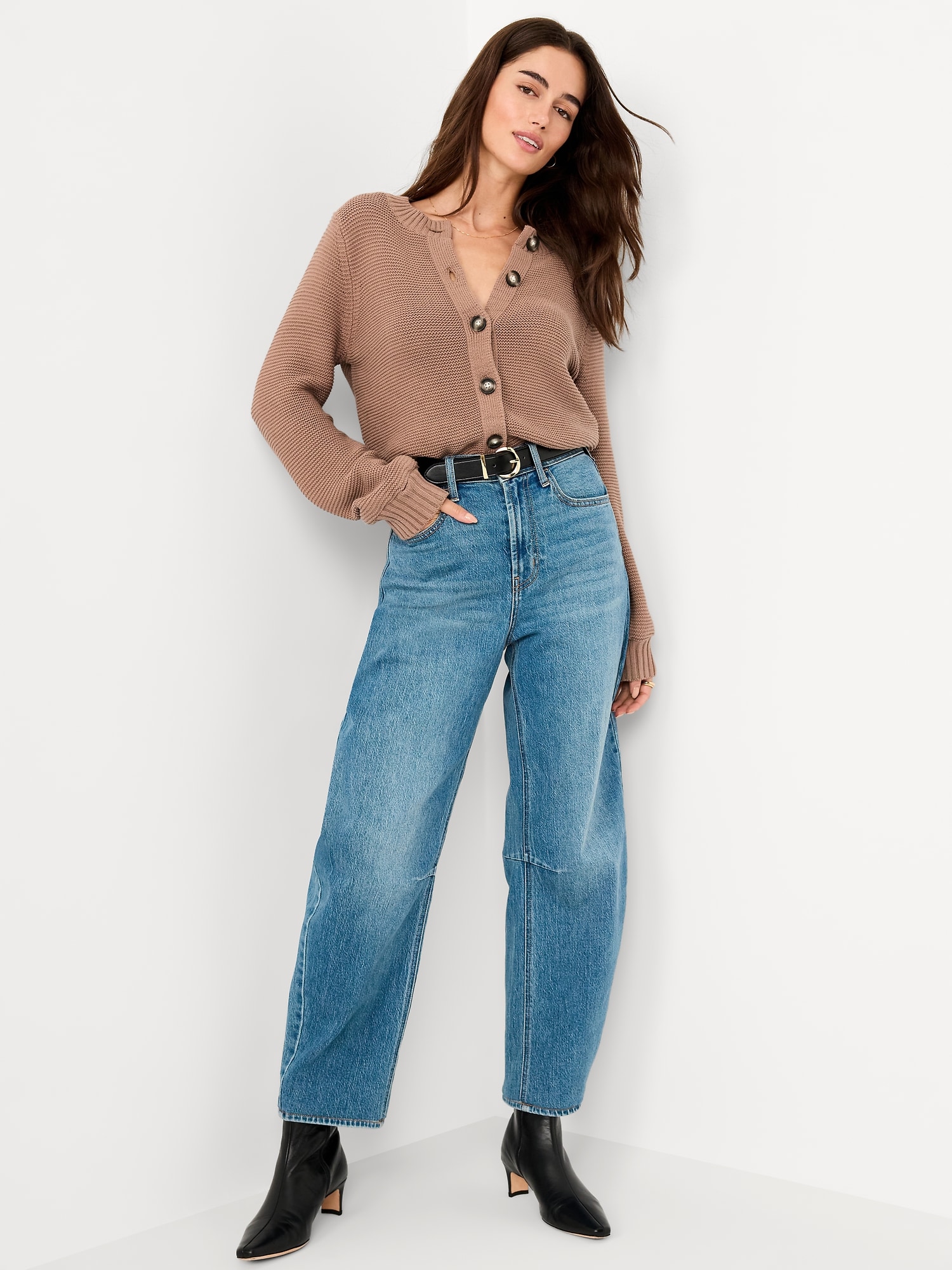 Image number 3 showing, Seaside Cotton Garter-Knit Cardigan Sweater