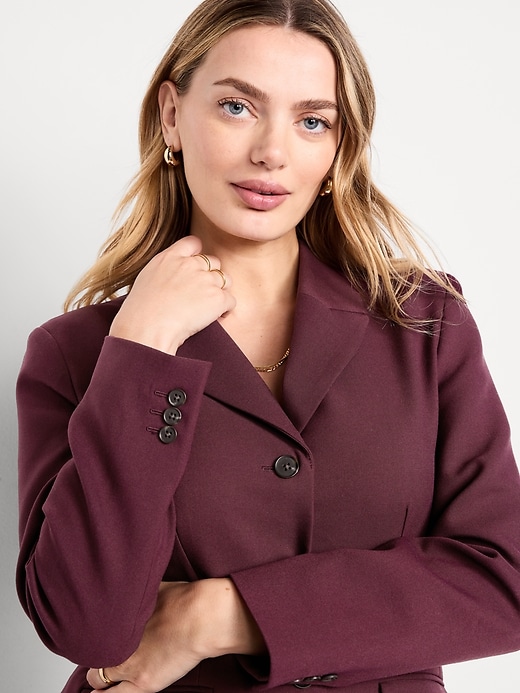 Image number 4 showing, Fitted Button-Front Blazer