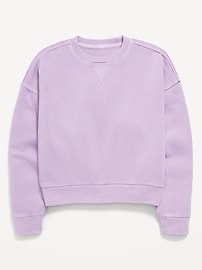 Image number 1 showing, Washed Crew-Neck Sweatshirt for Girls