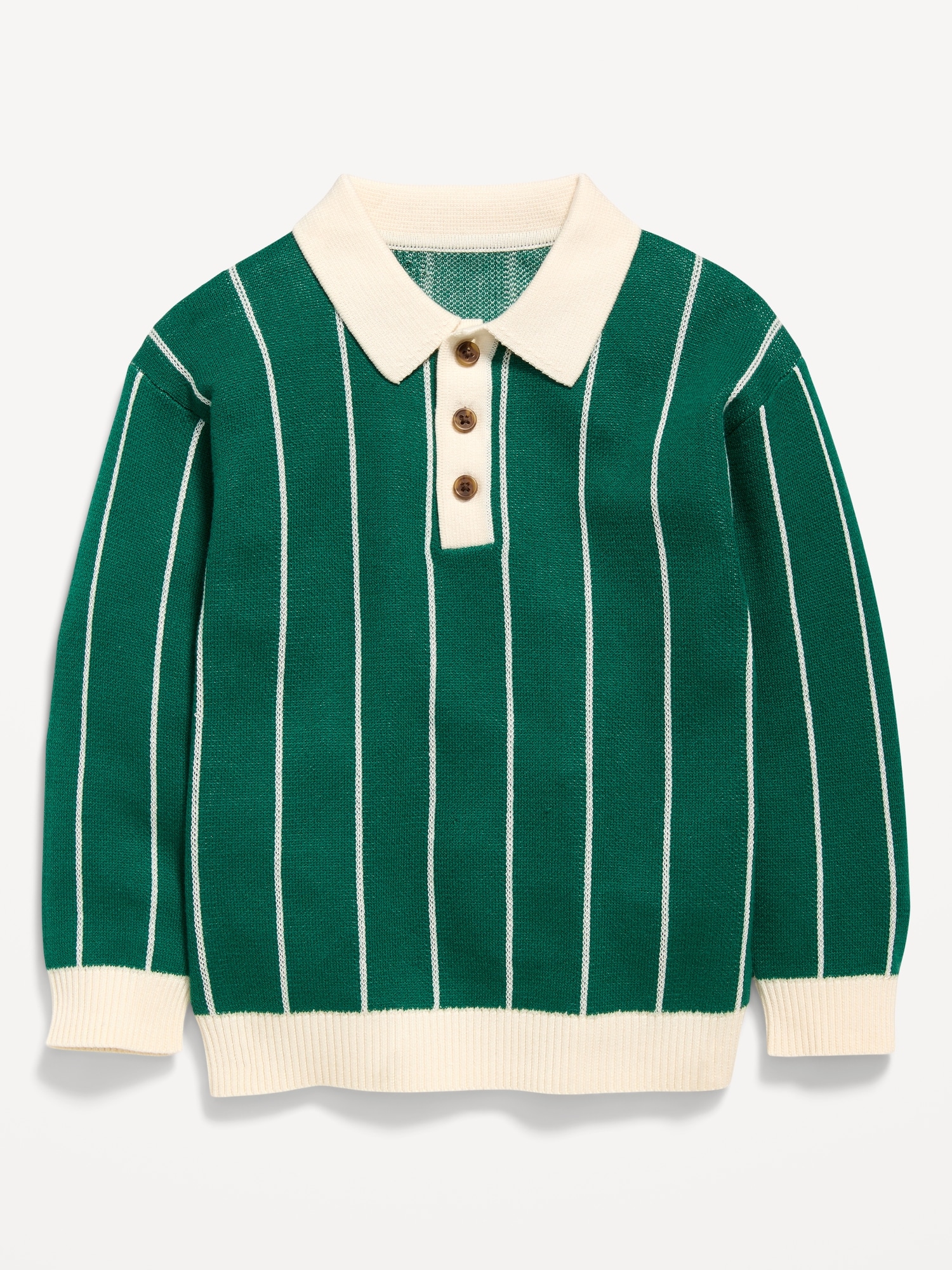 Long-Sleeve Collared Sweater for Toddler Boys