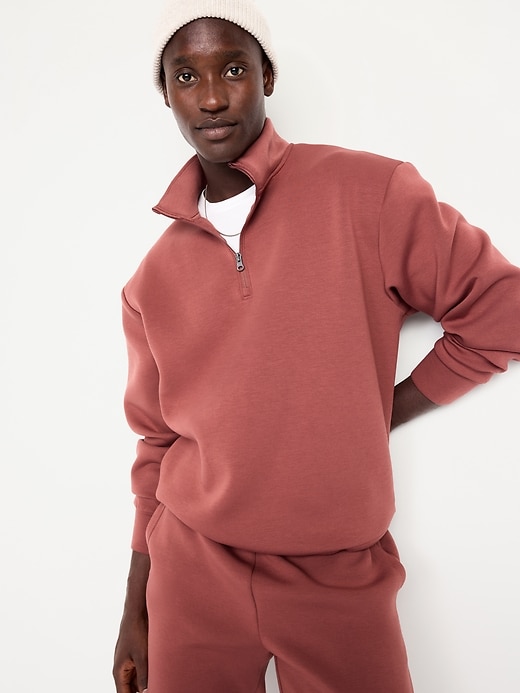 Image number 3 showing, Bounce Fleece Oversized Quarter-Zip Pullover