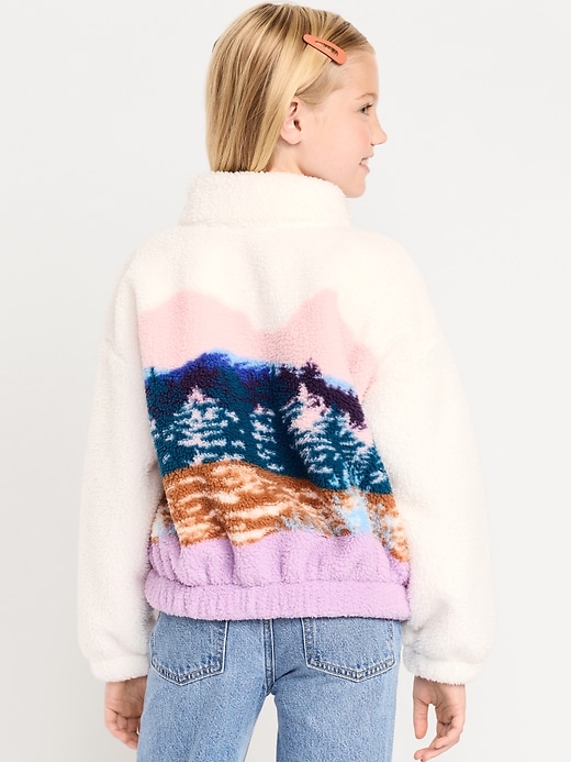 Image number 2 showing, Oversized Sherpa Zip Jacket for Girls