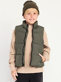 Image number 1 showing, Water-Resistant Quilted Puffer Vest for Boys