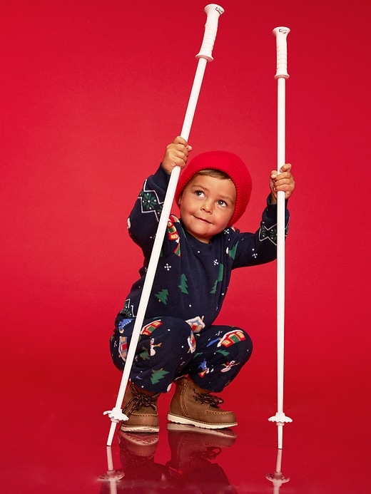 Image number 4 showing, Printed Microfleece Joggers for Toddler Boys