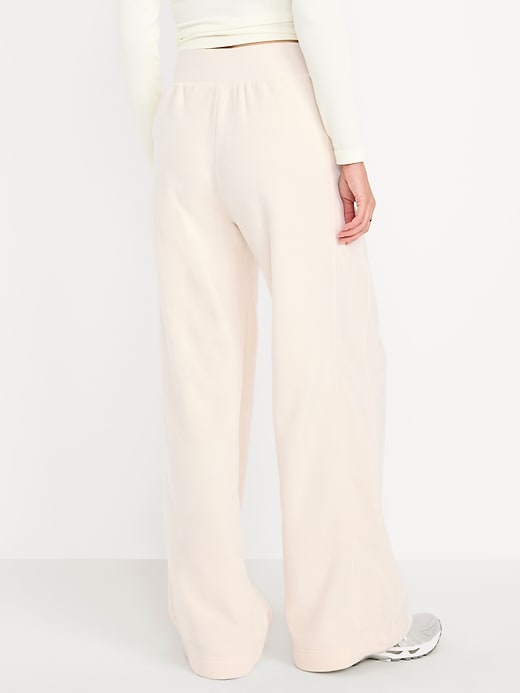 Extra High-Waisted Microfleece Wide-Leg Pants
