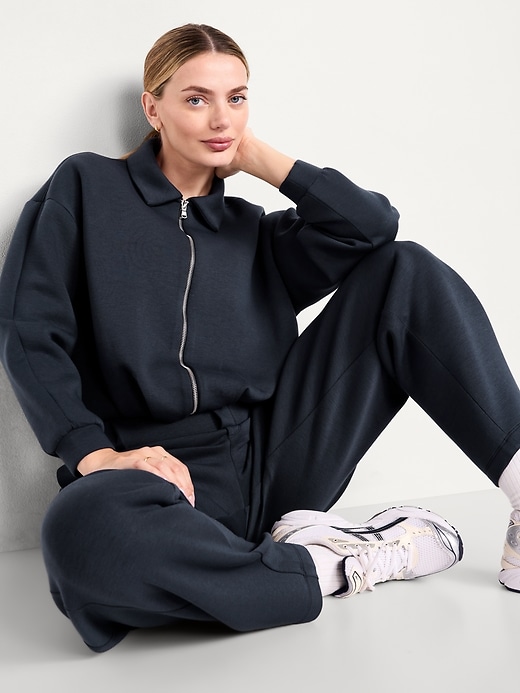 Image number 3 showing, Bounce Fleece Oversized Bomber Jacket