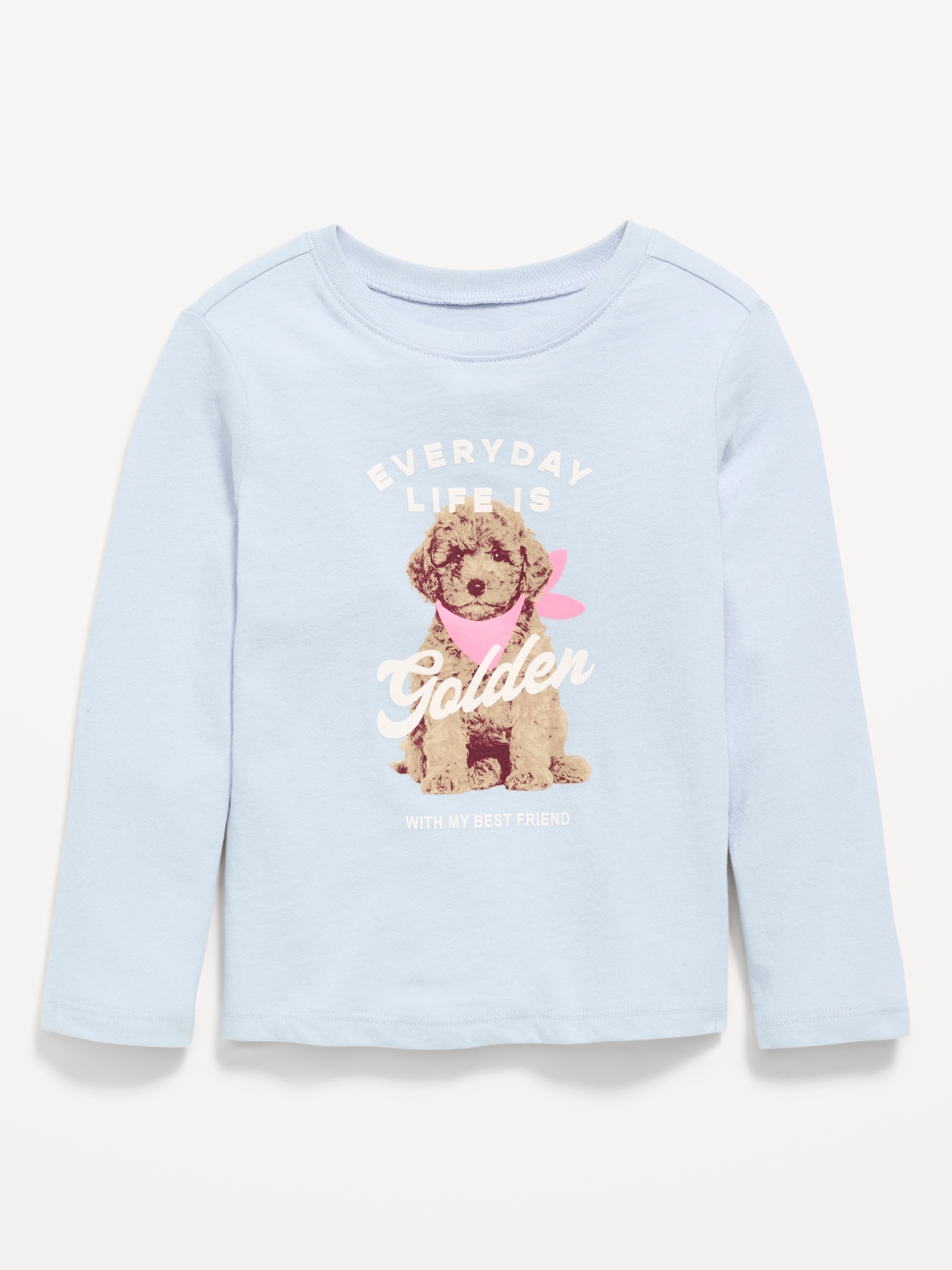 Long-Sleeve Holiday Graphic T-Shirt for Toddler Girls