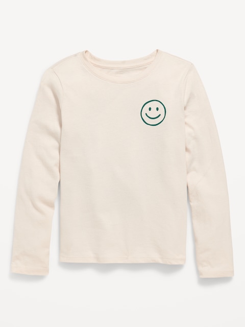 Long-Sleeve Graphic T-Shirt for Girls - Wish Bone