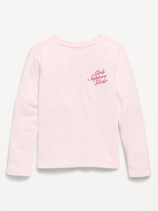 Image number 1 showing, Long-Sleeve Graphic T-Shirt for Girls