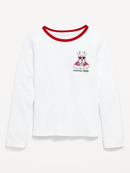 Image number 1 showing, Long-Sleeve Graphic T-Shirt for Girls