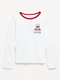 Image number 1 showing, Long-Sleeve Graphic T-Shirt for Girls