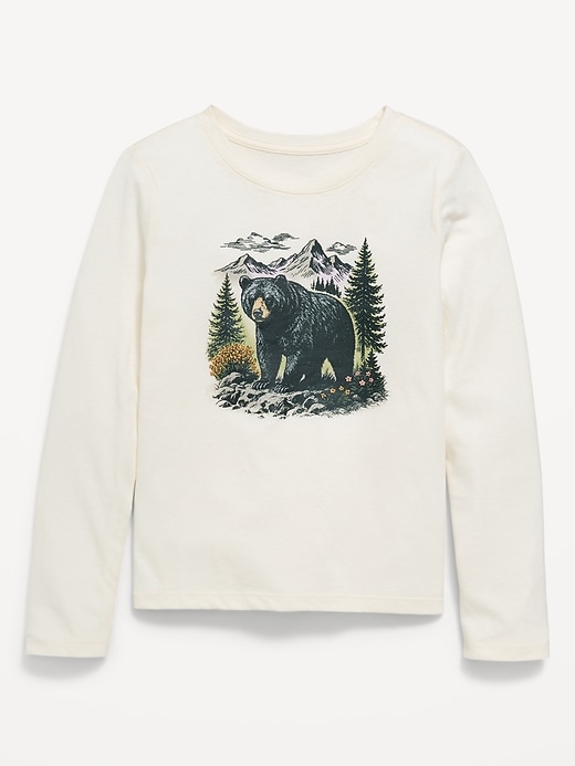 Image number 1 showing, Long-Sleeve Graphic T-Shirt for Girls