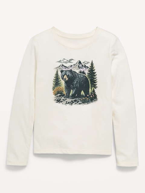 Long-Sleeve Graphic T-Shirt for Girls - Creme De La Creme