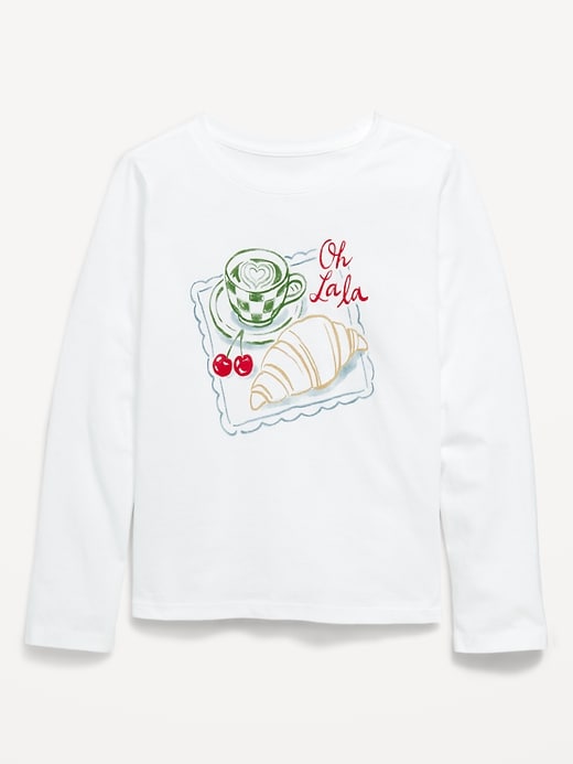 Image number 1 showing, Long-Sleeve Graphic T-Shirt for Girls