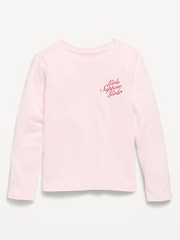 Image number 1 showing, Long-Sleeve Graphic T-Shirt for Girls