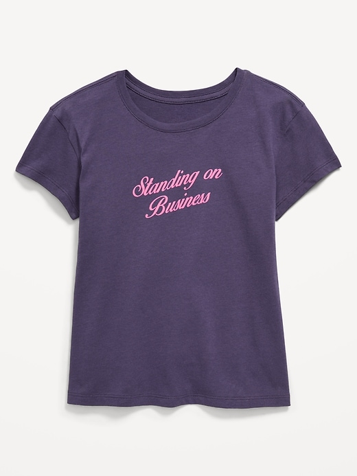 Image number 1 showing, Short-Sleeve Graphic T-Shirt for Girls