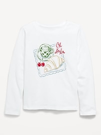 Image number 1 showing, Long-Sleeve Graphic T-Shirt for Girls