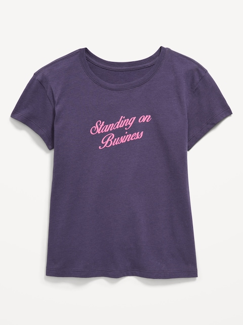 Short-Sleeve Graphic T-Shirt for Girls - Purple Maxine