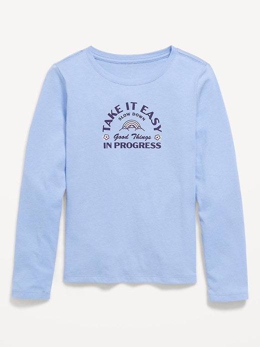 Image number 1 showing, Long-Sleeve Graphic T-Shirt for Girls