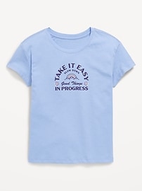 Image number 1 showing, Short-Sleeve Graphic T-Shirt for Girls