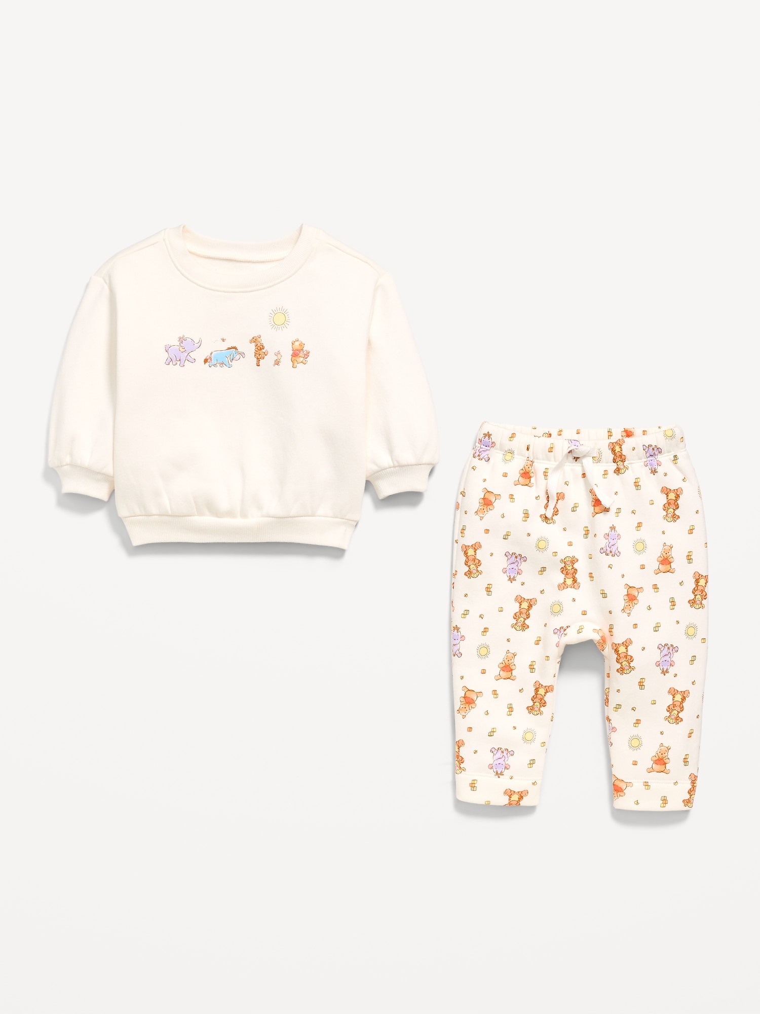 Disney© Crew-Neck Sweatshirt and Sweatpants Set for Baby