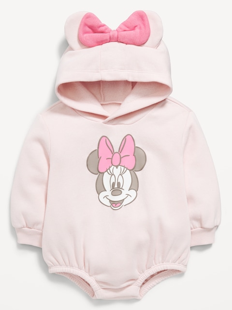 Disney© Hooded Minnie Mouse Fleece One-Piece Romper for Baby