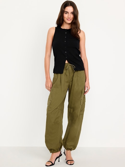 Image number 1 showing, Pull-On Barrel Cargo Pants