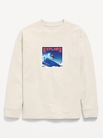 Image number 1 showing, Oversized Long-Sleeve Graphic T-Shirt for Boys