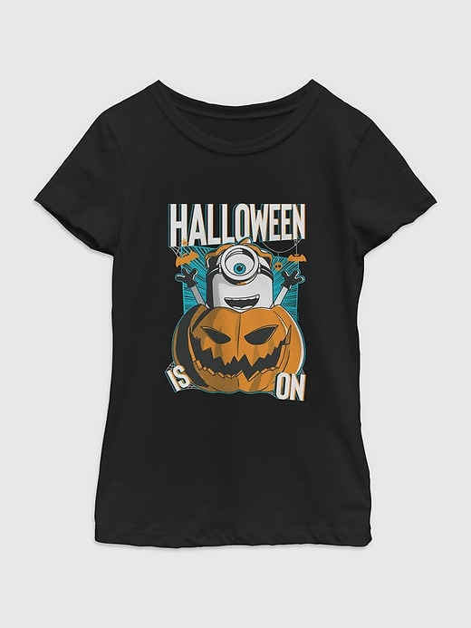 Image number 1 showing, Minions Halloween Is On Graphic T-Shirt for Girls