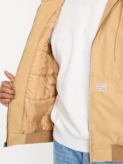 Image number 5 showing, Oversized Canvas Full-Zip Hoodie