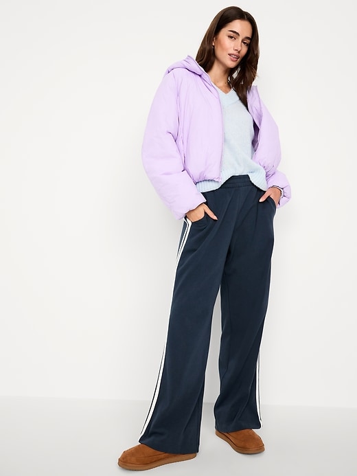 Image number 3 showing, Water-Resistant Cropped Zip Puffer Jacket