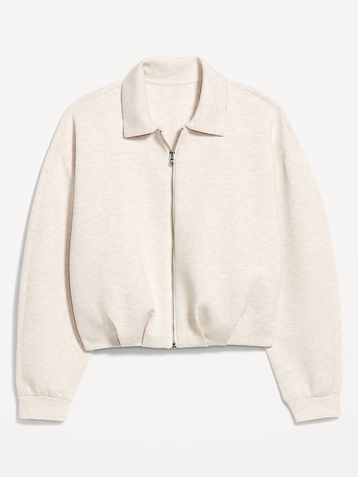 Bounce Fleece Oversized Bomber Jacket
