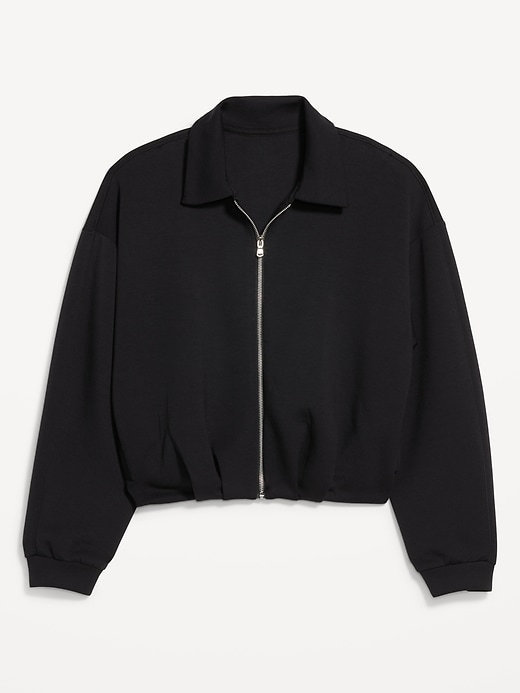 Image number 1 showing, Bounce Fleece Oversized Bomber Jacket