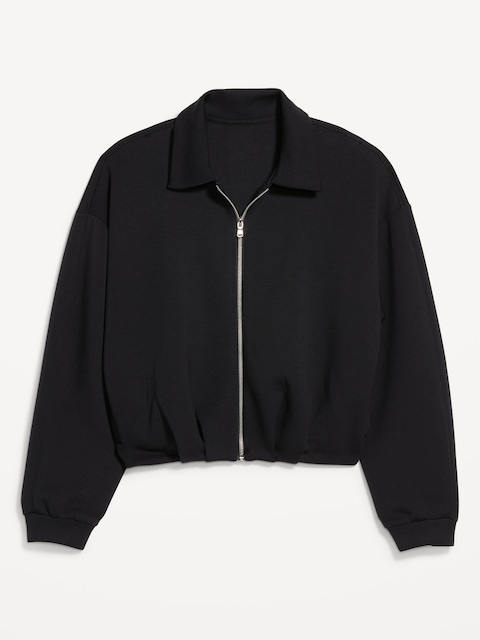 Bounce Fleece Oversized Bomber Jacket