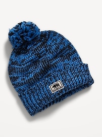 Image number 1 showing, Pom-Pom Marled-Knit Beanie for Boys