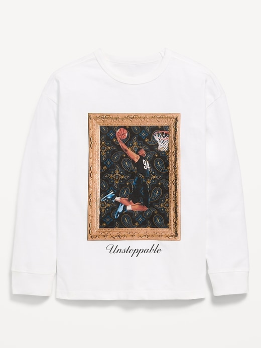 Image number 2 showing, Oversized Long-Sleeve Graphic T-Shirt for Boys