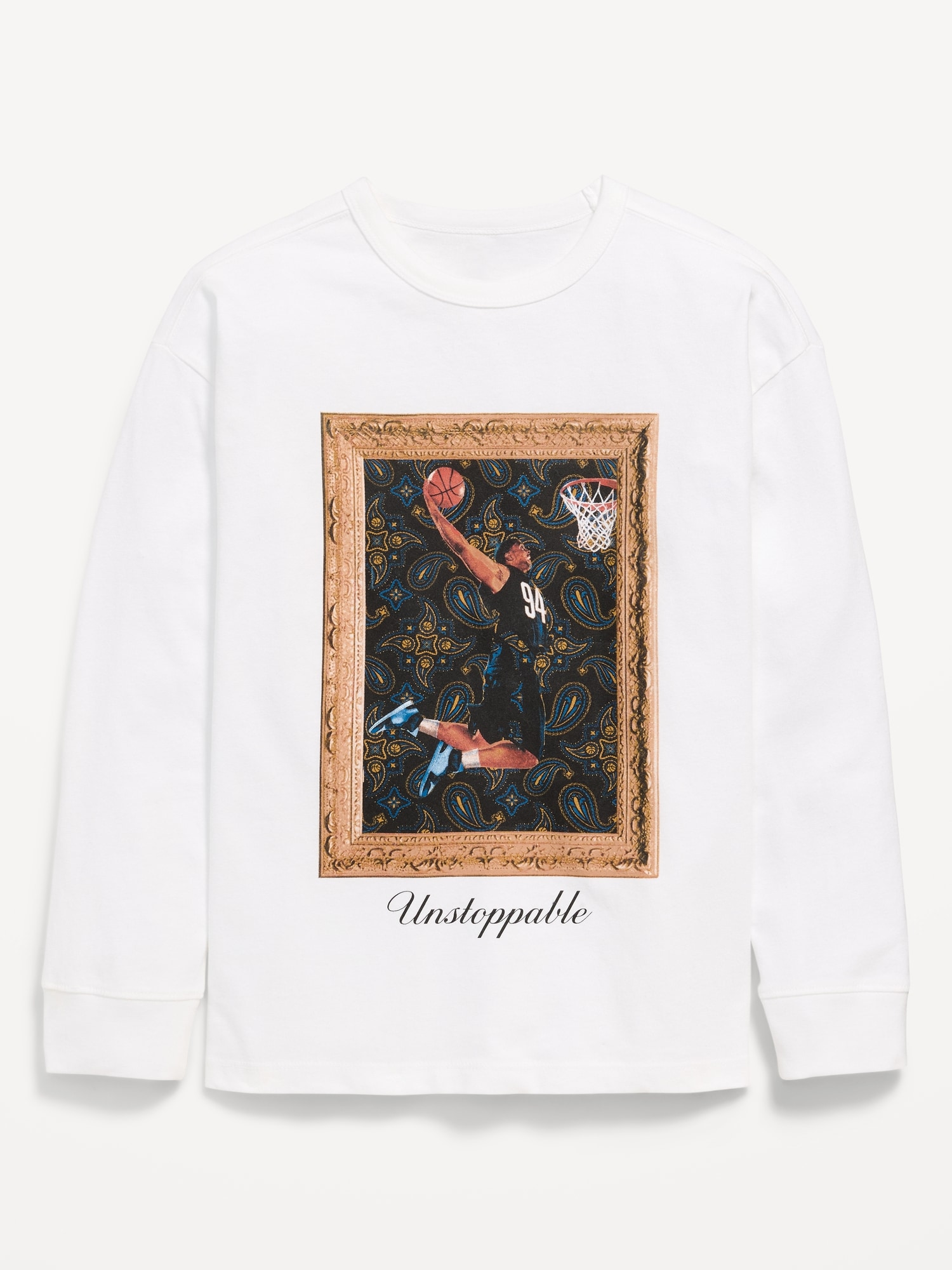 Oversized Long-Sleeve Graphic T-Shirt for Boys