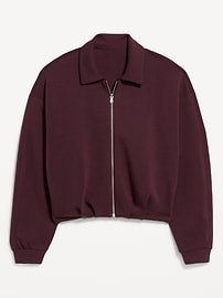 Image number 1 showing, Bounce Fleece Oversized Bomber Jacket